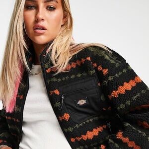 NWT Dickies Red Chute Mechanic/ Dickies Falkville fleece in black Trucker Sherpa